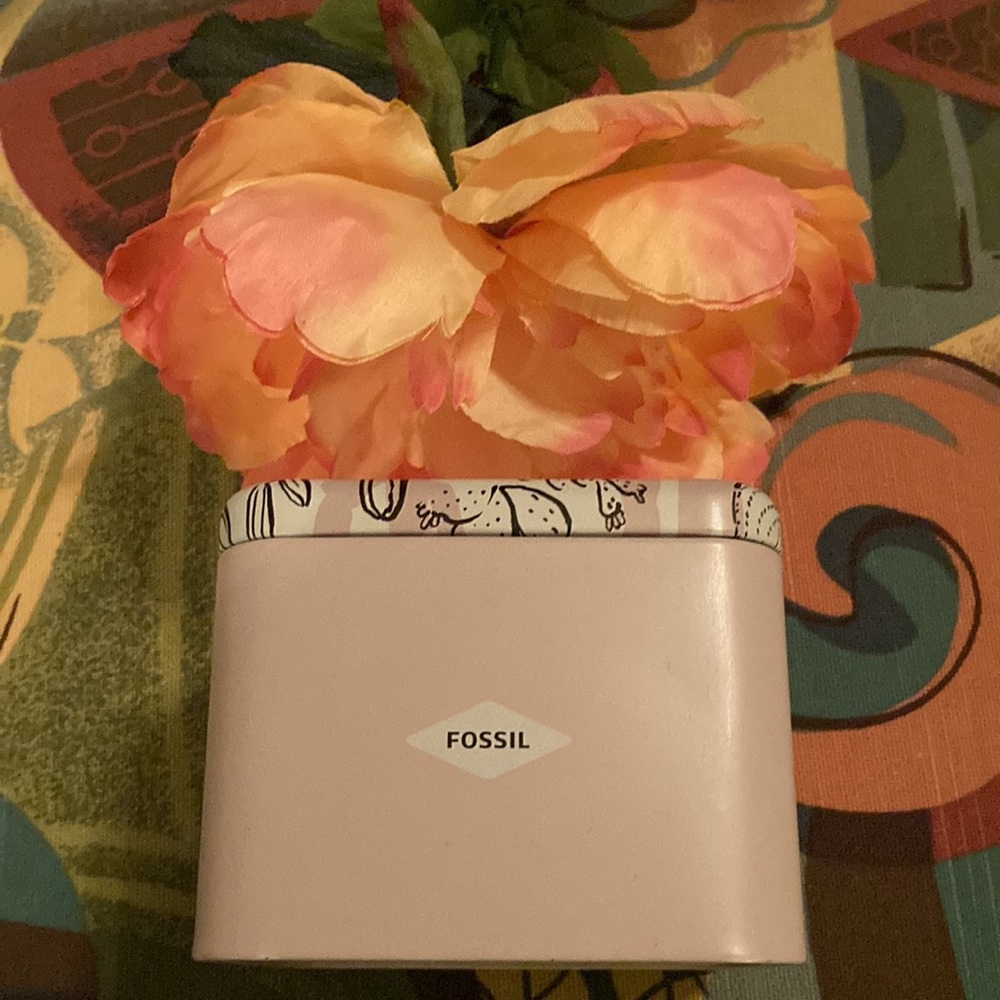 NWOT FOSSIL Metal Watch Box/Tin - Picture 2 of 8